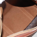 CELINE Macadam Canvas Hand Bag PVC Leather Brown Gold Auth 157761-10