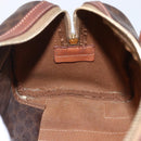 CELINE Macadam Canvas Hand Bag PVC Leather Brown Gold Auth 157761-20