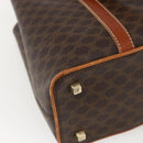 CELINE Macadam Canvas Hand Bag PVC Leather Brown Gold Auth 157762-16