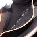 CELINE Macadam Canvas Hand Bag PVC Leather Brown Gold Auth 157762-20