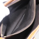 CELINE Macadam Canvas Hand Bag PVC Leather Brown Gold Auth 157762-21