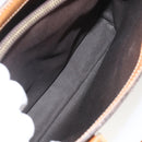 CELINE Macadam Canvas Hand Bag PVC Leather Brown Gold Auth 157762-22