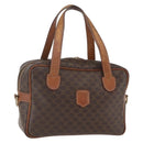 CELINE Macadam Canvas Hand Bag PVC Leather Brown Gold Auth 157763-1