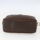 CELINE Macadam Canvas Hand Bag PVC Leather Brown Gold Auth 157763-12