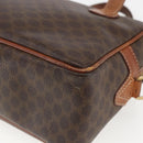 CELINE Macadam Canvas Hand Bag PVC Leather Brown Gold Auth 157763-15