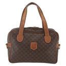 CELINE Macadam Canvas Hand Bag PVC Leather Brown Gold Auth 157763-2