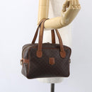 CELINE Macadam Canvas Hand Bag PVC Leather Brown Gold Auth 157763-25