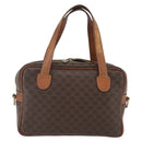 CELINE Macadam Canvas Hand Bag PVC Leather Brown Gold Auth 157763-3