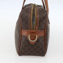 CELINE Macadam Canvas Hand Bag PVC Leather Brown Gold Auth 157763-5