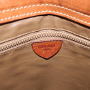 CELINE Macadam Canvas Hand Bag PVC Leather Brown Gold Auth 157764-19