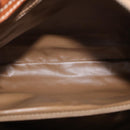 CELINE Macadam Canvas Hand Bag PVC Leather Brown Gold Auth 157764-10