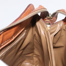 CELINE Macadam Canvas Hand Bag PVC Leather Brown Gold Auth 157764-20