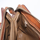 CELINE Macadam Canvas Hand Bag PVC Leather Brown Gold Auth 157764-21