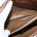 CELINE Macadam Canvas Hand Bag PVC Leather Brown Gold Auth 157764-22