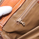 CELINE Macadam Canvas Hand Bag PVC Leather Brown Gold Auth 157764-23