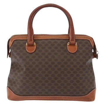 CELINE Macadam Canvas Hand Bag PVC Leather Brown Gold Auth 157764 - 0