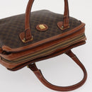 CELINE Macadam Canvas Hand Bag PVC Leather Brown Gold Auth 157764-6