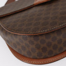 CELINE Macadam Canvas Hand Bag PVC Leather Brown Gold Auth 157765-14