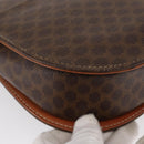 CELINE Macadam Canvas Hand Bag PVC Leather Brown Gold Auth 157765-16