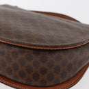 CELINE Macadam Canvas Hand Bag PVC Leather Brown Gold Auth 157765-17