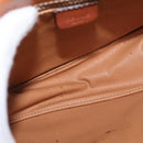 CELINE Macadam Canvas Hand Bag PVC Leather Brown Gold Auth 157765-10