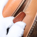 CELINE Macadam Canvas Hand Bag PVC Leather Brown Gold Auth 157765-12