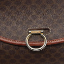 CELINE Macadam Canvas Shoulder Bag PVC Leather Brown Gold Auth 157766-17