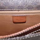 CELINE Macadam Canvas Shoulder Bag PVC Leather Brown Gold Auth 157766-18