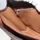 CELINE Macadam Canvas Shoulder Bag PVC Leather Brown Gold Auth 157766-21