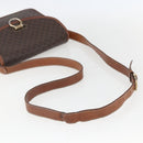 CELINE Macadam Canvas Shoulder Bag PVC Leather Brown Gold Auth 157766-7