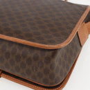 CELINE Macadam Canvas Shoulder Bag PVC Leather Brown Gold Auth 157767-12