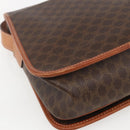 CELINE Macadam Canvas Shoulder Bag PVC Leather Brown Gold Auth 157767-13