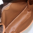 CELINE Macadam Canvas Shoulder Bag PVC Leather Brown Gold Auth 157767-17