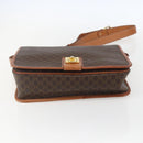 CELINE Macadam Canvas Shoulder Bag PVC Leather Brown Gold Auth 157767-9