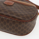 CELINE Macadam Canvas Shoulder Bag PVC Leather Brown Gold Auth 157768-10