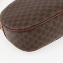 CELINE Macadam Canvas Shoulder Bag PVC Leather Brown Gold Auth 157768-13