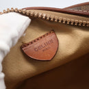 CELINE Macadam Canvas Shoulder Bag PVC Leather Brown Gold Auth 157768-15