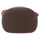 CELINE Macadam Canvas Shoulder Bag PVC Leather Brown Gold Auth 157768-3