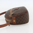 CELINE Macadam Canvas Shoulder Bag PVC Leather Brown Gold Auth 157768-4