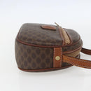 CELINE Macadam Canvas Shoulder Bag PVC Leather Brown Gold Auth 157768-5