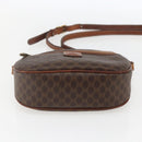 CELINE Macadam Canvas Shoulder Bag PVC Leather Brown Gold Auth 157768-9