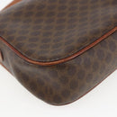 CELINE Macadam Canvas Shoulder Bag PVC Leather Brown Gold Auth 157769-13