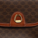 CELINE Macadam Canvas Shoulder Bag PVC Leather Brown Gold Auth 157769-14