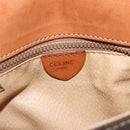 CELINE Macadam Canvas Shoulder Bag PVC Leather Brown Gold Auth 157769-15