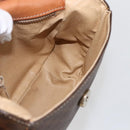 CELINE Macadam Canvas Shoulder Bag PVC Leather Brown Gold Auth 157769-18