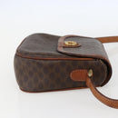 CELINE Macadam Canvas Shoulder Bag PVC Leather Brown Gold Auth 157769-5