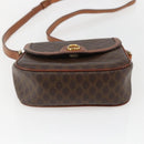 CELINE Macadam Canvas Shoulder Bag PVC Leather Brown Gold Auth 157769-9