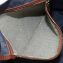 CELINE Paris Macadam Canvas Tote Bag Denim Blue Gold Auth 157771-19