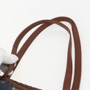 CELINE Paris Macadam Canvas Tote Bag Denim Blue Gold Auth 157771-8
