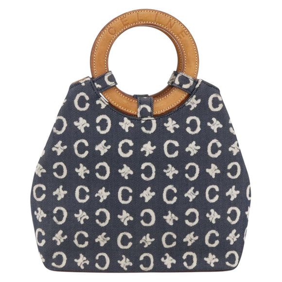 CELINE C Macadam Canvas Hand Bag Blue Auth 157772V